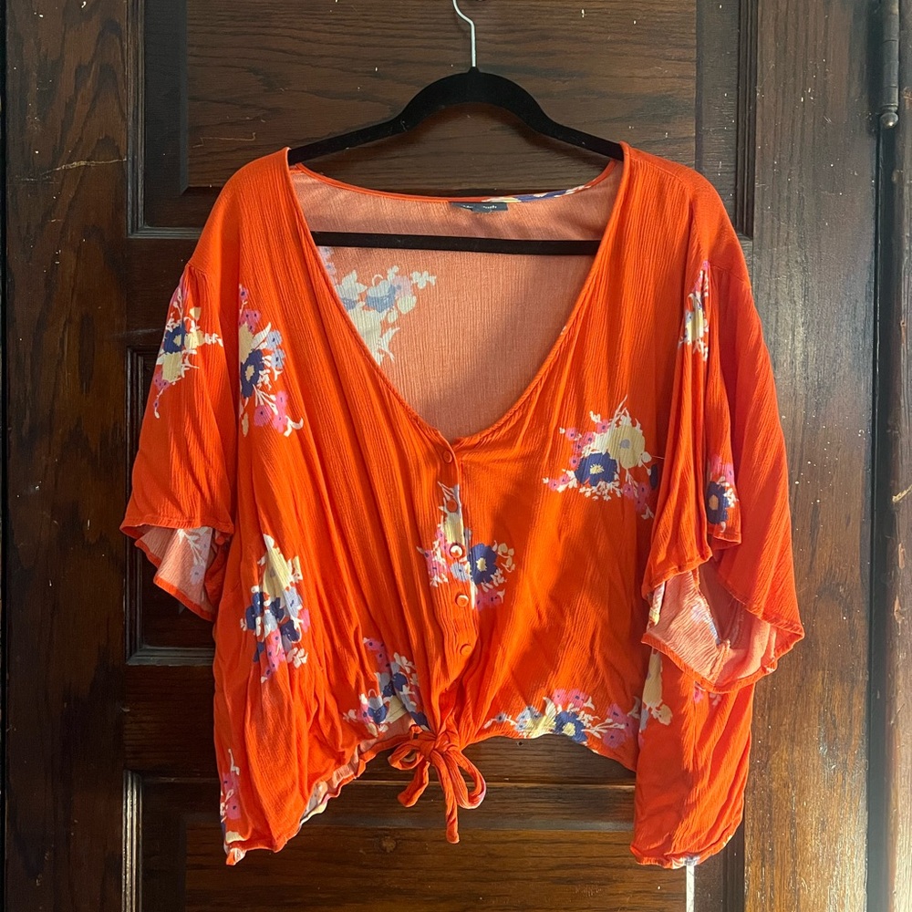 Floral Orange Women's Top